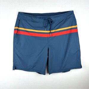 Fair Harbor Ozone Boardshort Elastic Back Stripe Swim Trunk